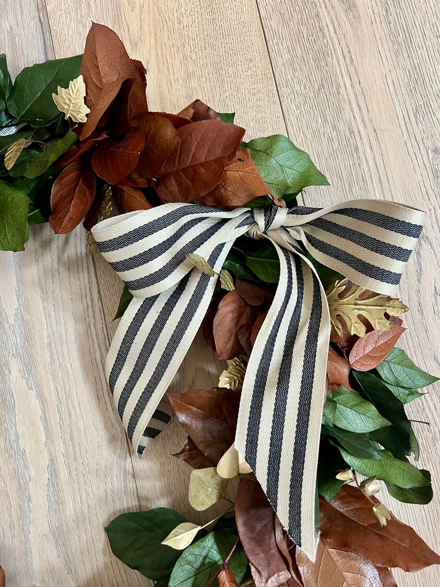 Metal Fall Wreath | Autumn Leaves