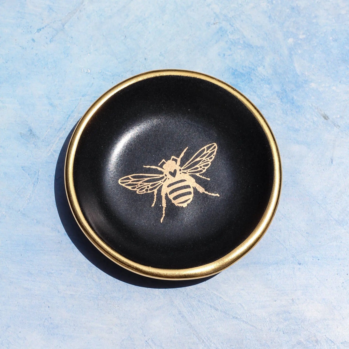 Handmade Jewelry Dish - Bee Design Apricity Ceramics