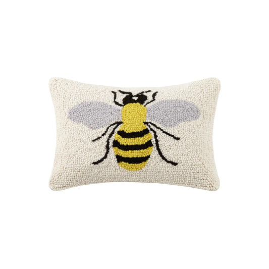Bee Pillow | Handcrafted Wool Accent Pillow Peking Handicraft
