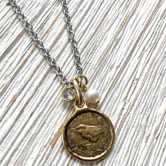 Bird Coin Necklace | Gold VB&CO Designs Handmade Jewelry
