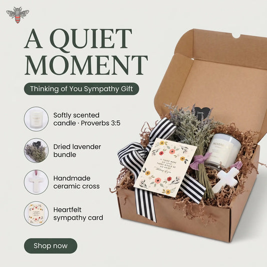 A Quiet Moment Gift Box – Thinking of You Sympathy Gift with Candle & Keepsake Thimbleberry House