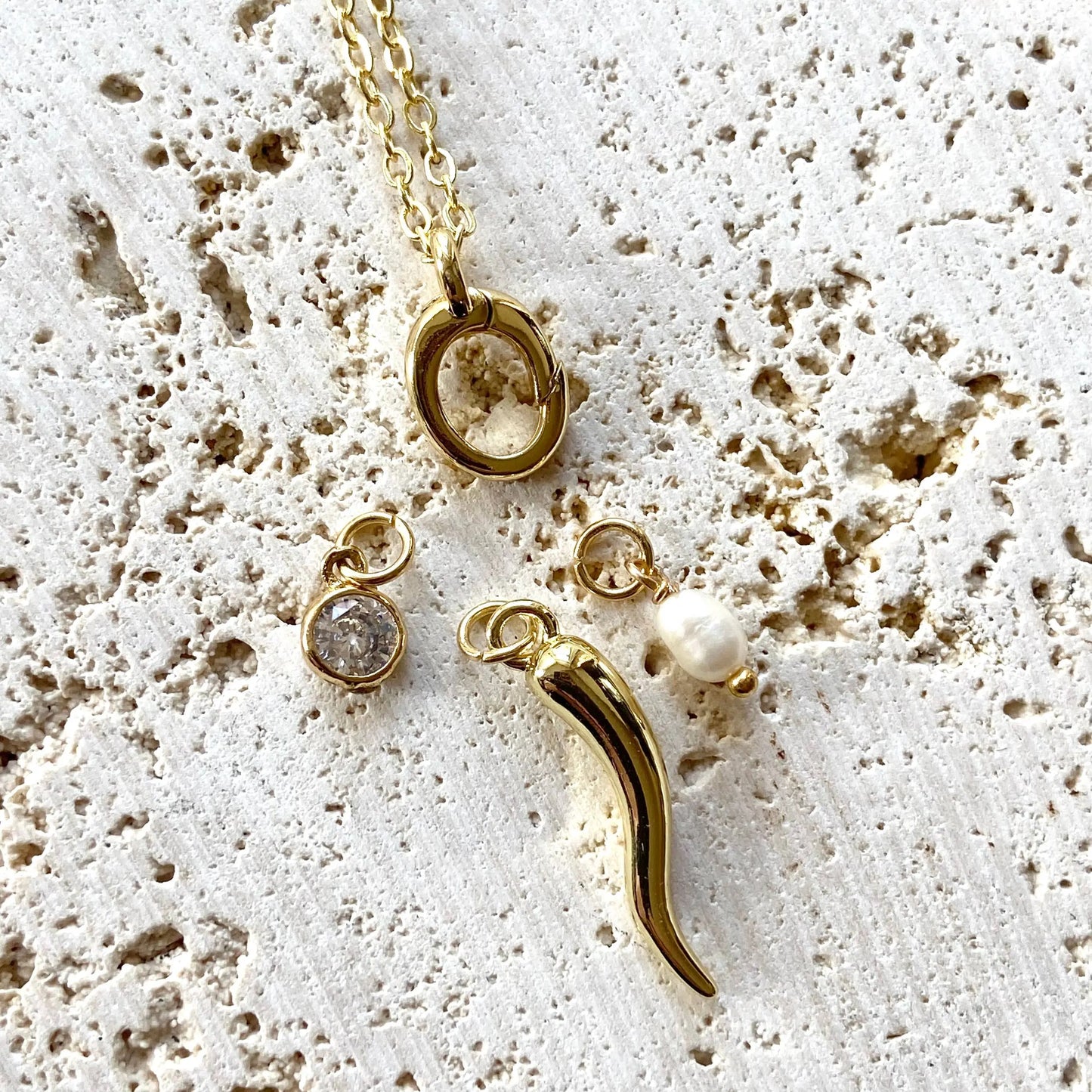 Italian Horn Charm Necklace VB&CO Designs Handmade Jewelry