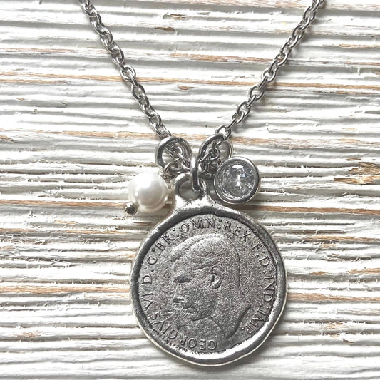 Bird Coin Necklace | Silver VB&CO Designs Handmade Jewelry