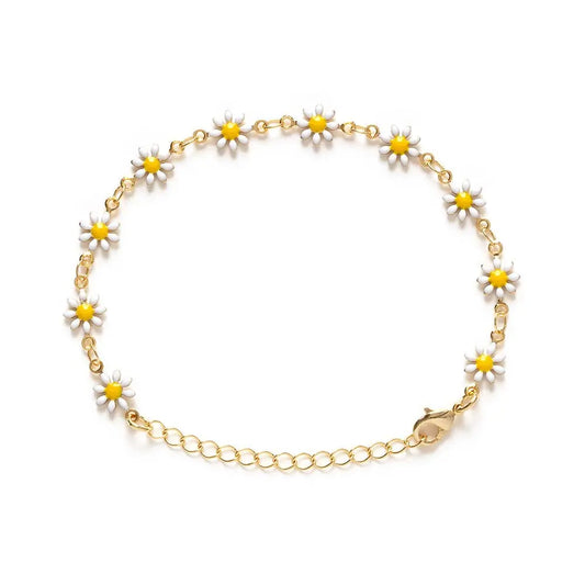 Gold Daisy Chain Bracelet Amano Studio