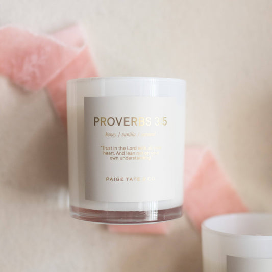 Scripture Candle: Proverbs 3:5 Paige Tate & Co.