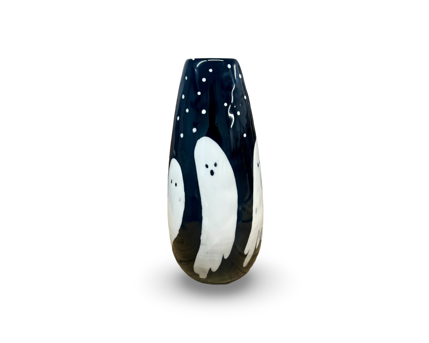 Halloween ceramic Boo Vase with spooky ghosts