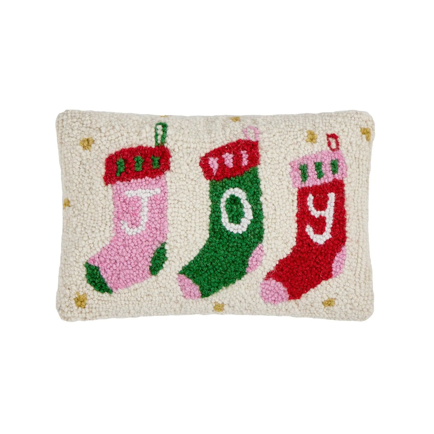 Joy Stocking Hook Pillow Peking Handicraft