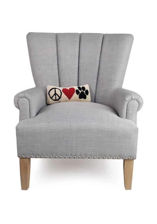Peace-Heart-Paw Accent Pillow Peking Handicraft