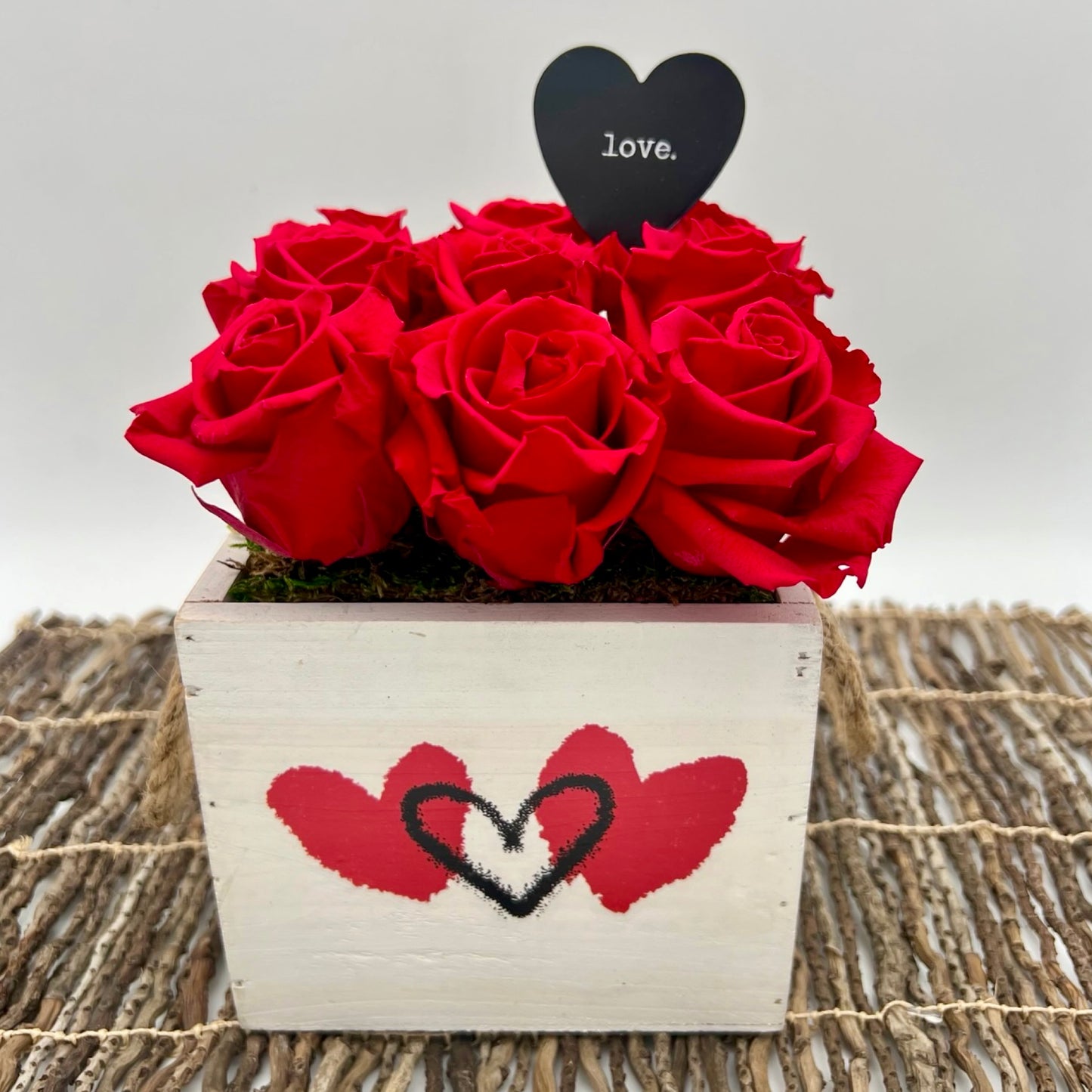 everlasting roses in a box