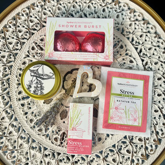 Spa Day Gift Set – Relaxation with Bathtub Tea, Candle & Essential Oils Thimbleberry House