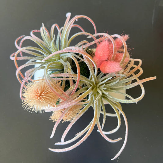 Over the Rainbow Faux Flower Arrangement – Colorful Ceramic Accent Thimbleberry House