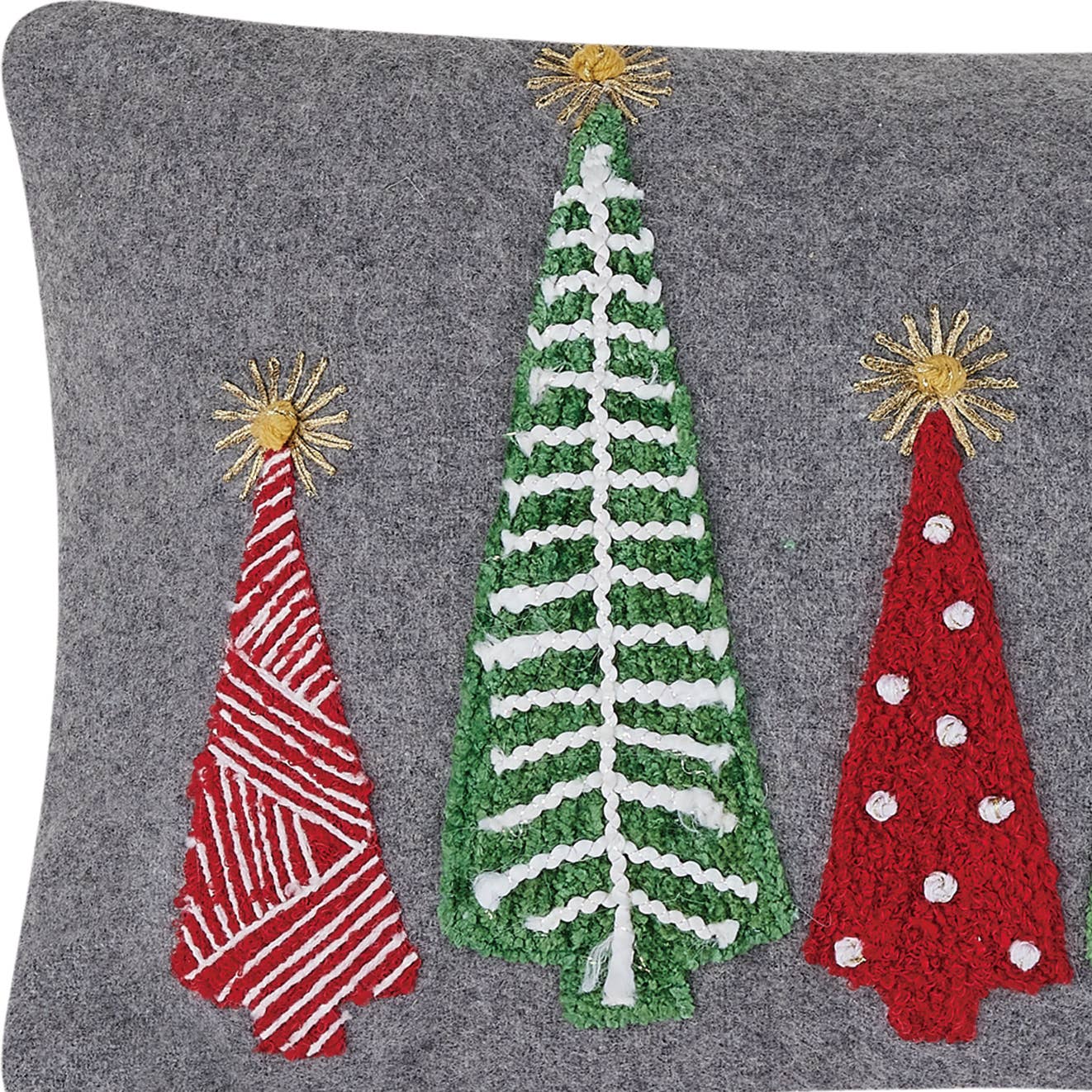 Felt Christmas Tree Embroidered Pillow Peking Handicraft