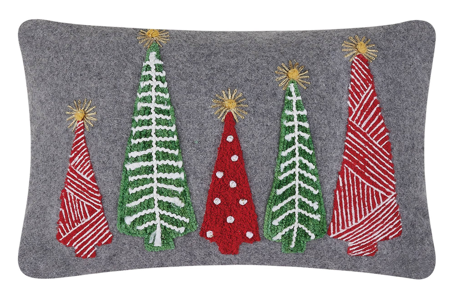 Felt Christmas Tree Embroidered Pillow Peking Handicraft