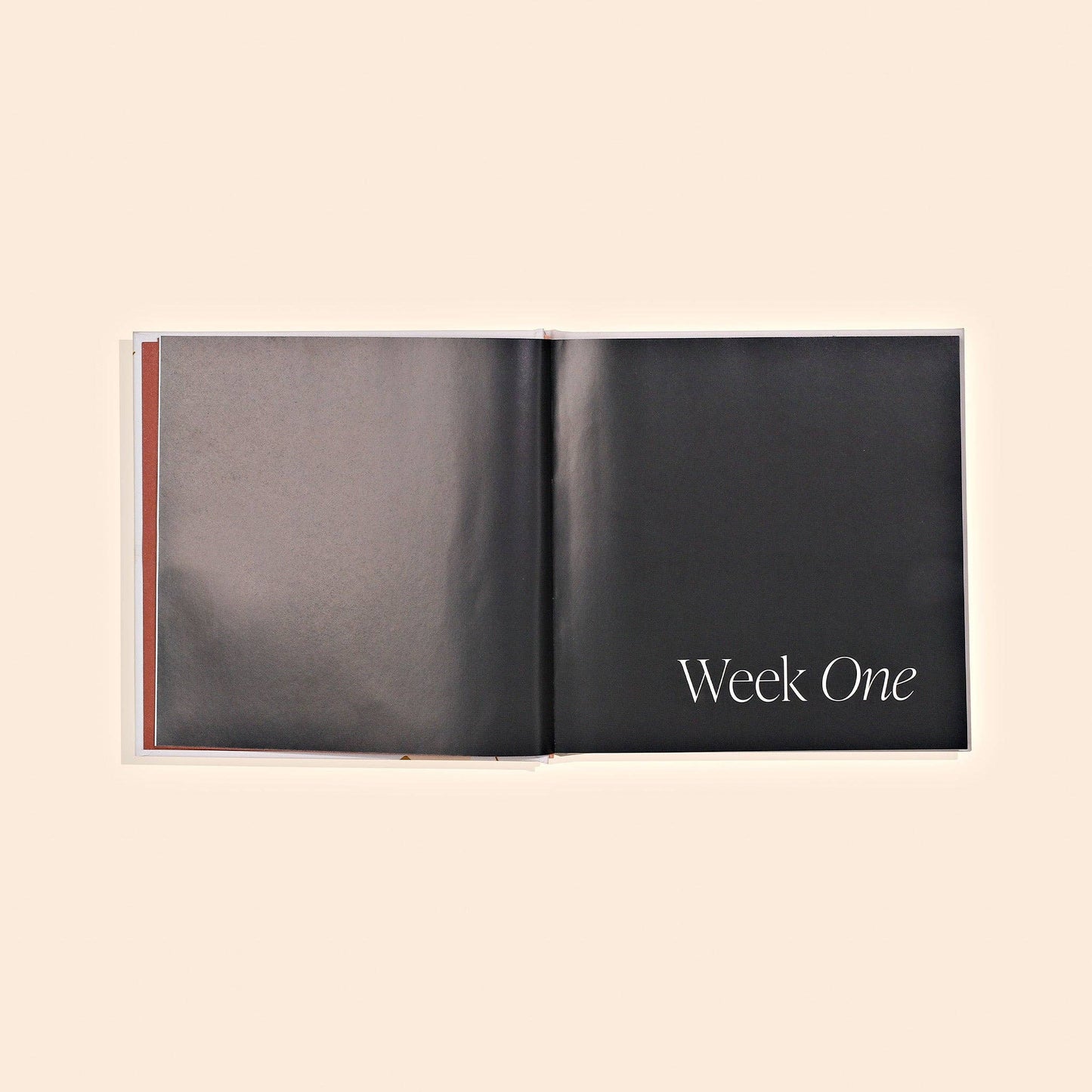 "week one" on black page