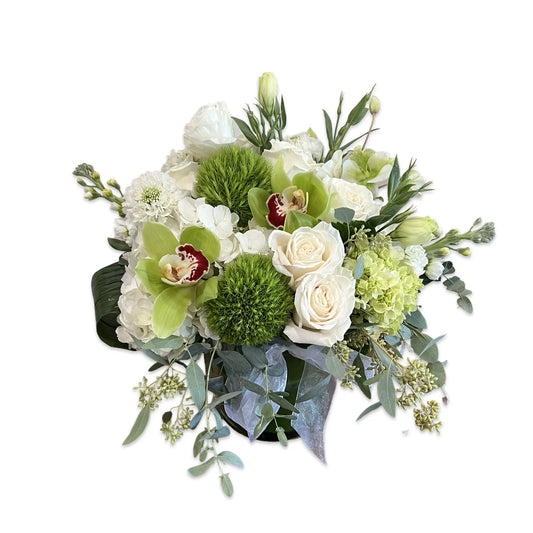 White & Green Floral Mix - Fresh Flower Arrangement Thimbleberry House