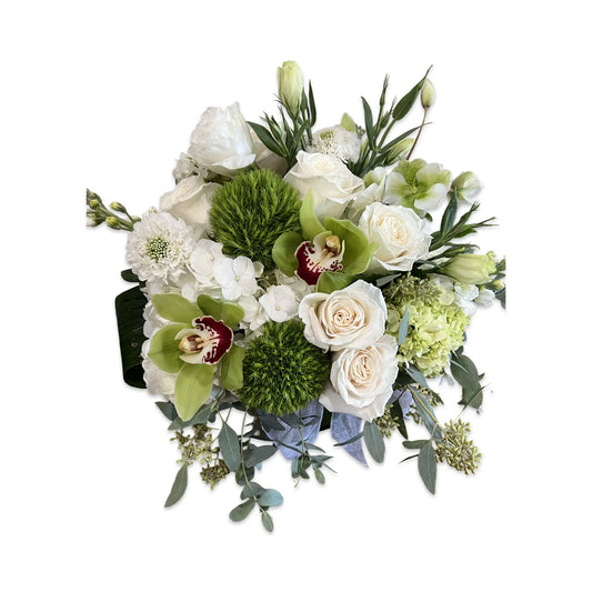White & Green Floral Mix - Fresh Flower Arrangement Thimbleberry House