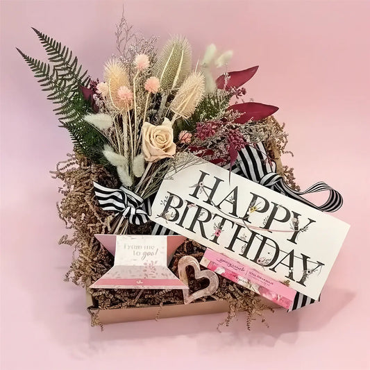 With Love Gift Box – Birthday Gift for Her with Dried Flowers & Self Care Thimbleberry House