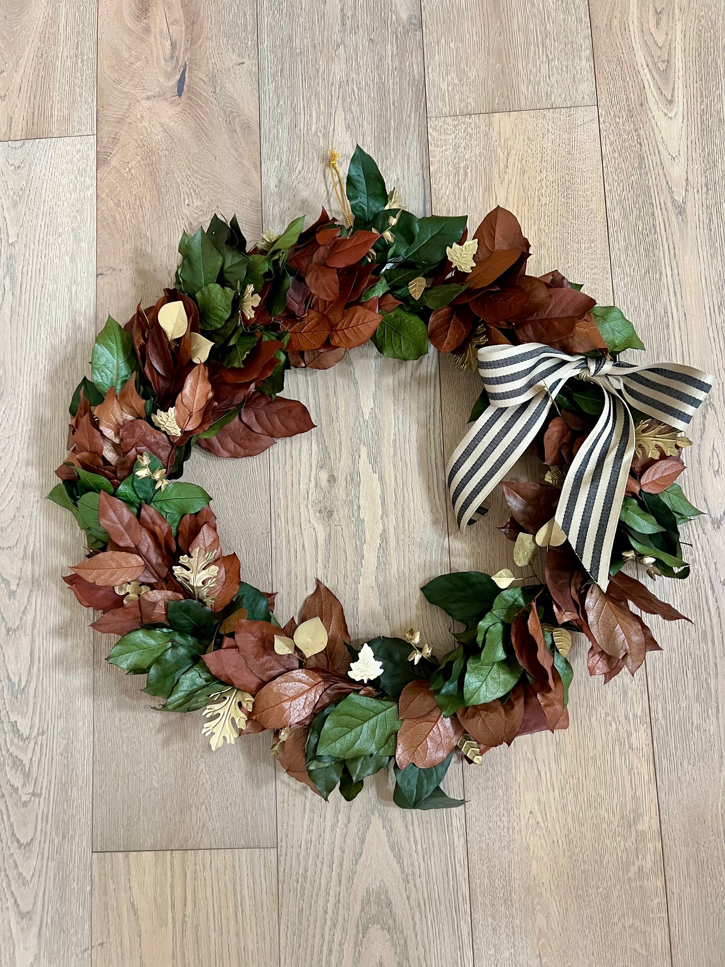 Metal Fall Wreath | Autumn Leaves