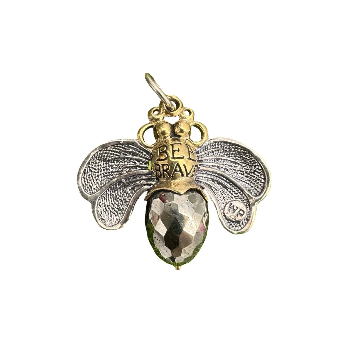 retired waxing poetic pyrite bee brave pendant