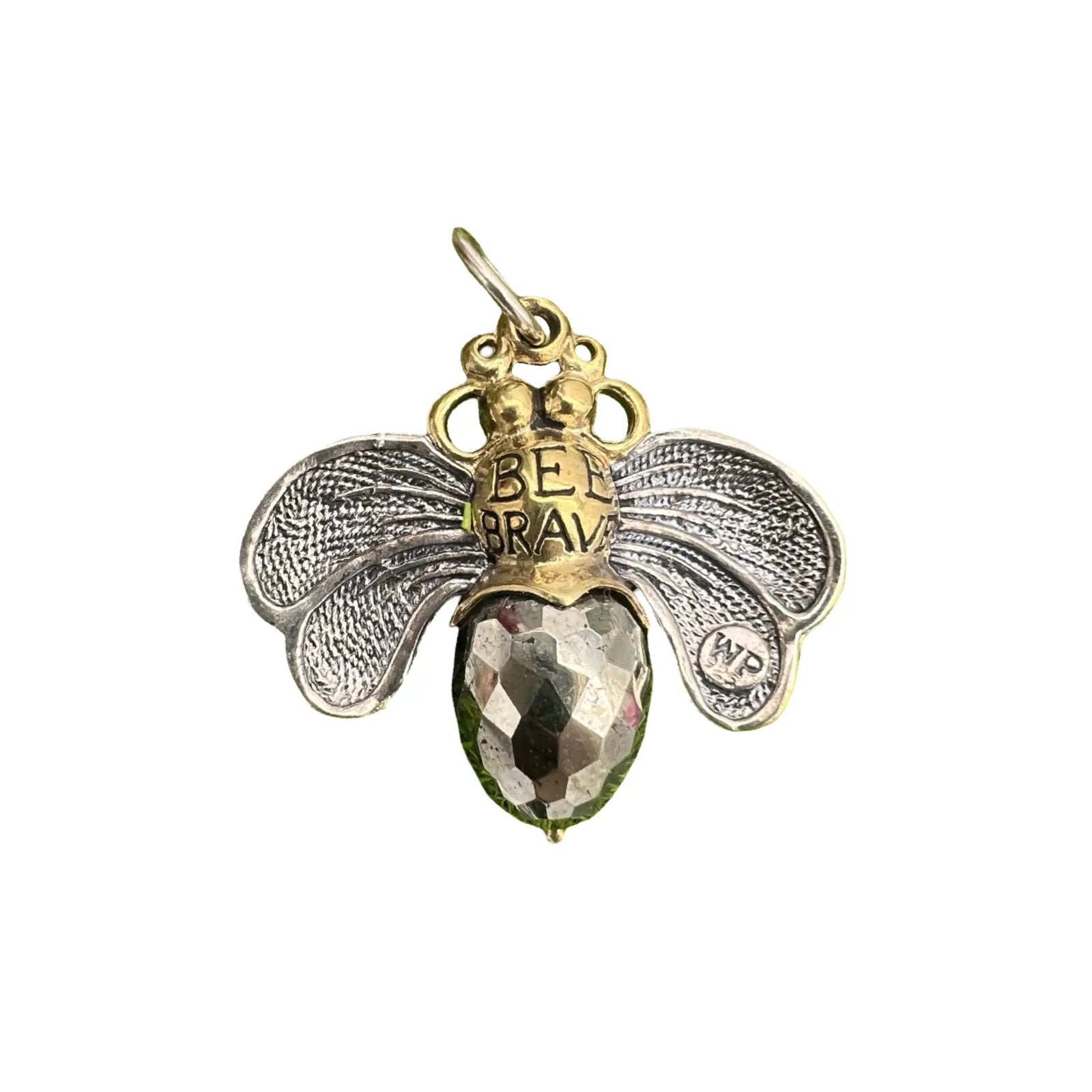 retired waxing poetic pyrite bee brave pendant