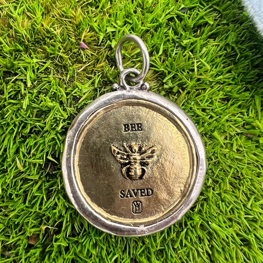 bee saved pendant by waxing poetic