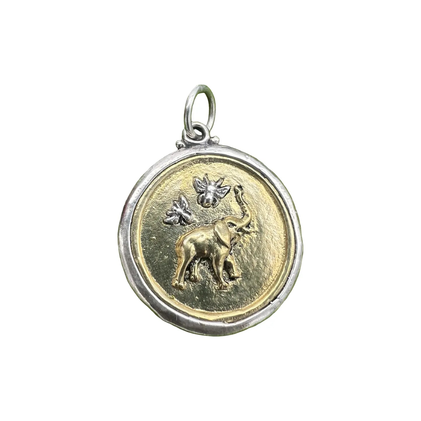 retired waxing poetic save the elephants pendant