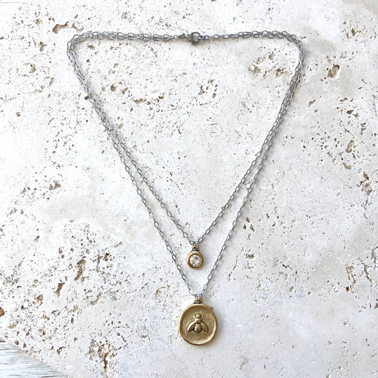 Bee Coin Necklace