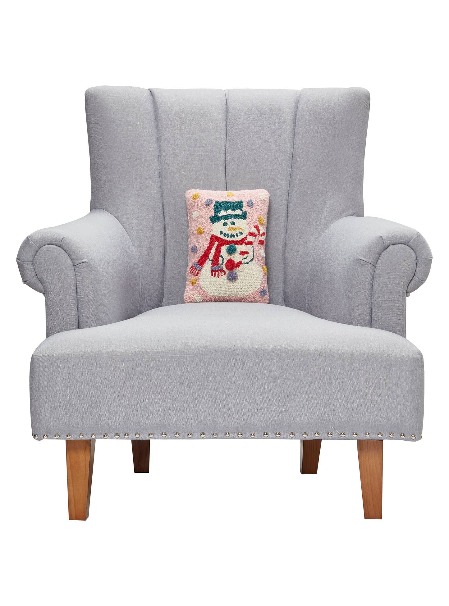 Pink Snowman Hook Pillow Peking Handicraft