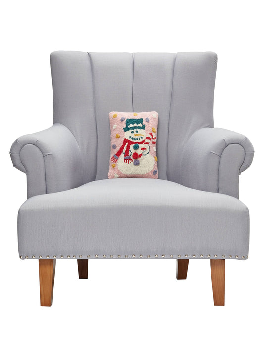 Pink Snowman Hook Pillow Peking Handicraft