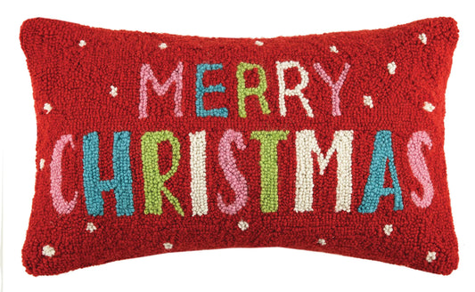 Merry Christmas Hook Pillow Peking Handicraft