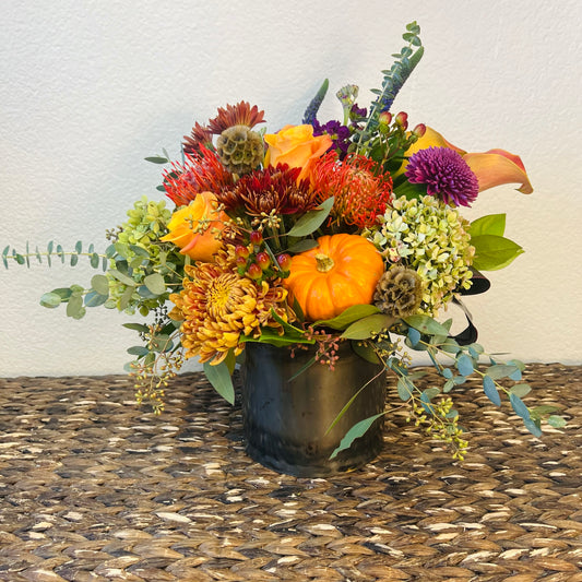 medium lush thanksgiving flower arrangement