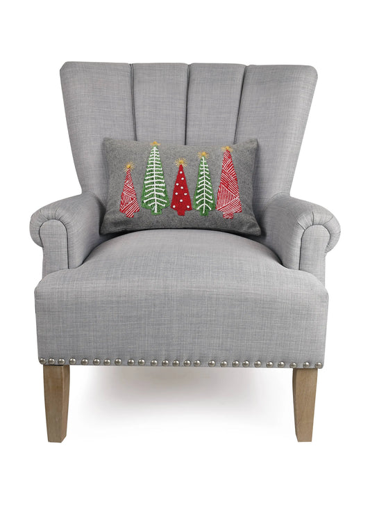 Felt Christmas Tree Embroidered Pillow Peking Handicraft