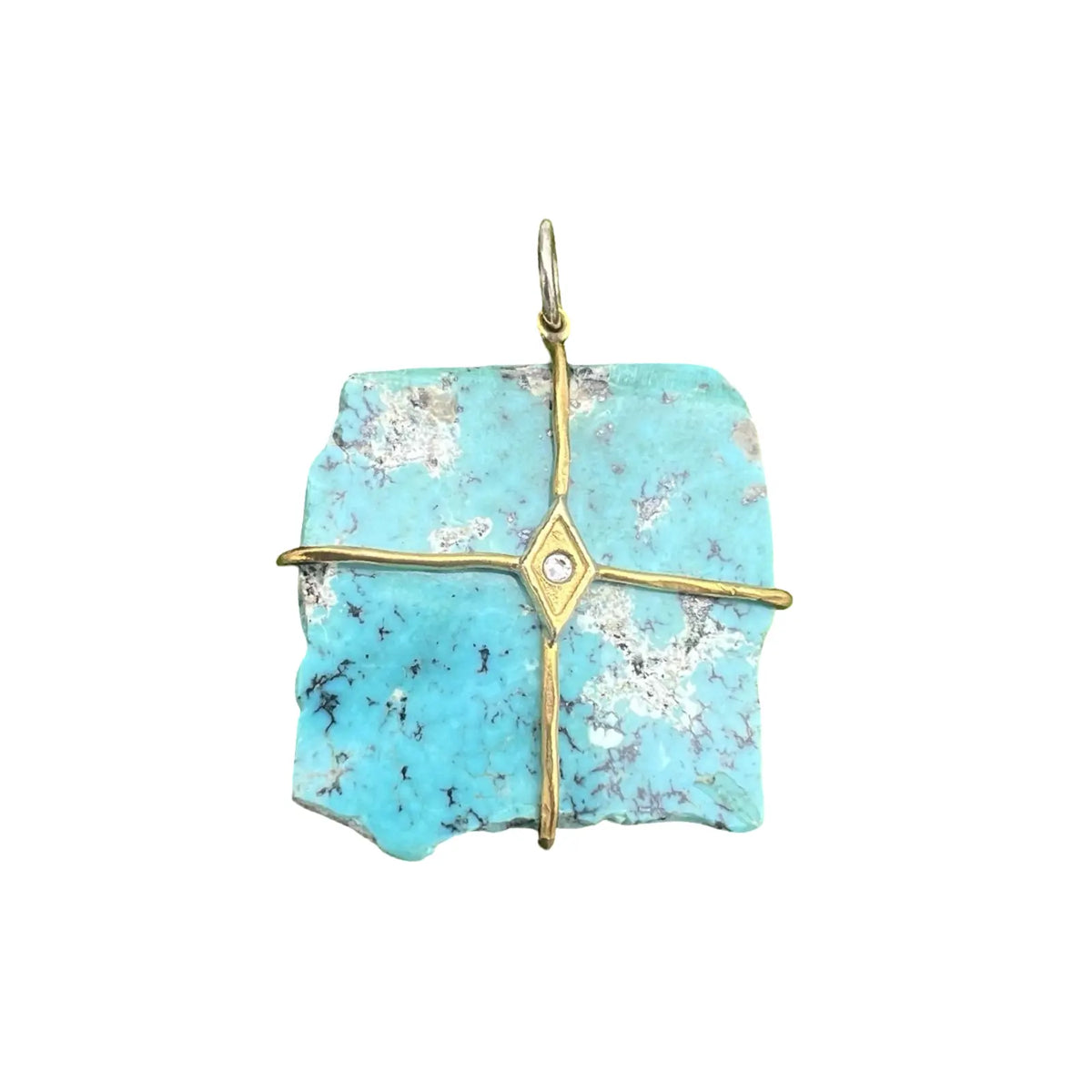 retired waxing poetic turquoise talisman pendant