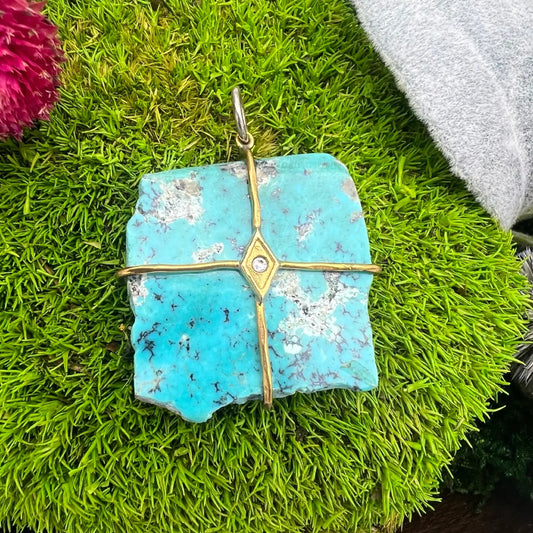 waxing poetic retired divine honor turquoise talisman pendant