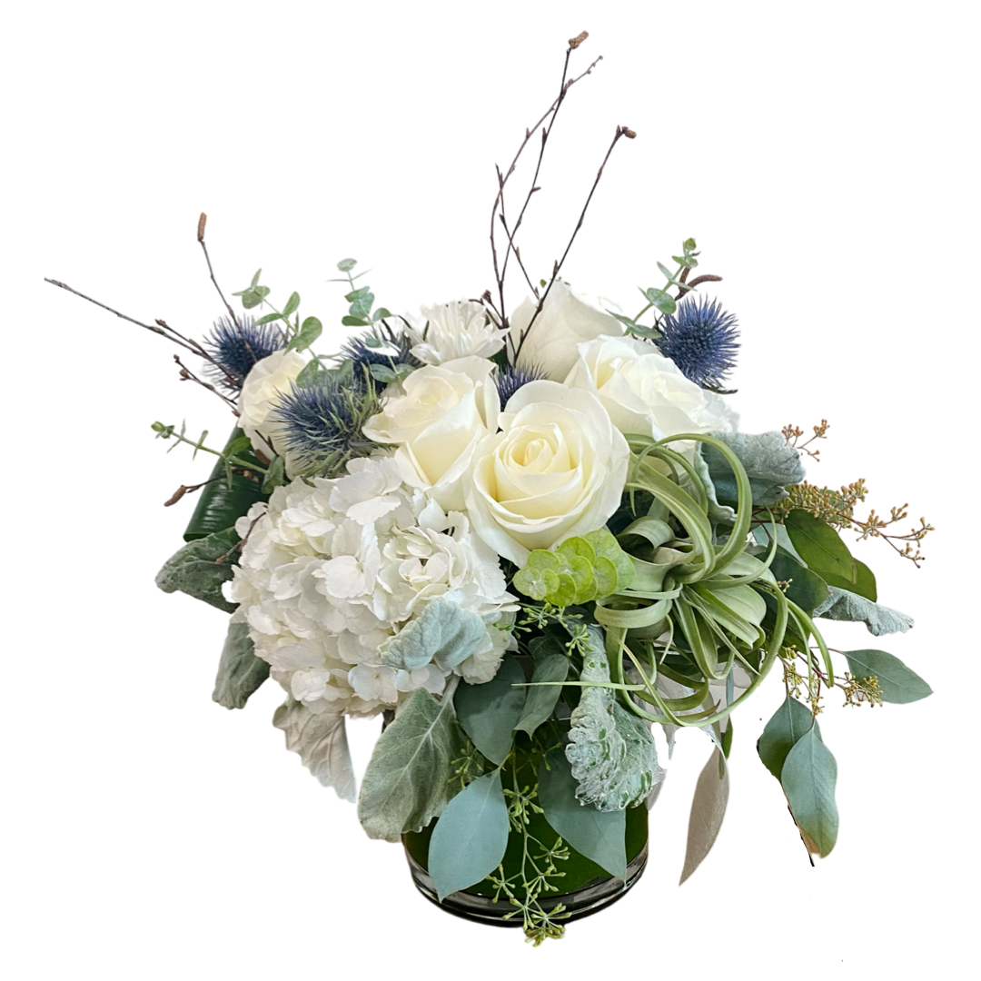 white and earthy floral mix